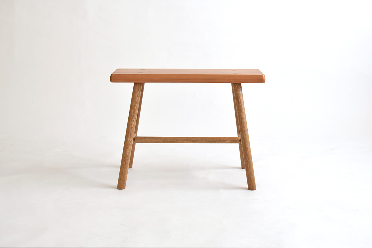 桂×オークのミニテーブル兼スツール | 京都・宇治のオリジナル家具